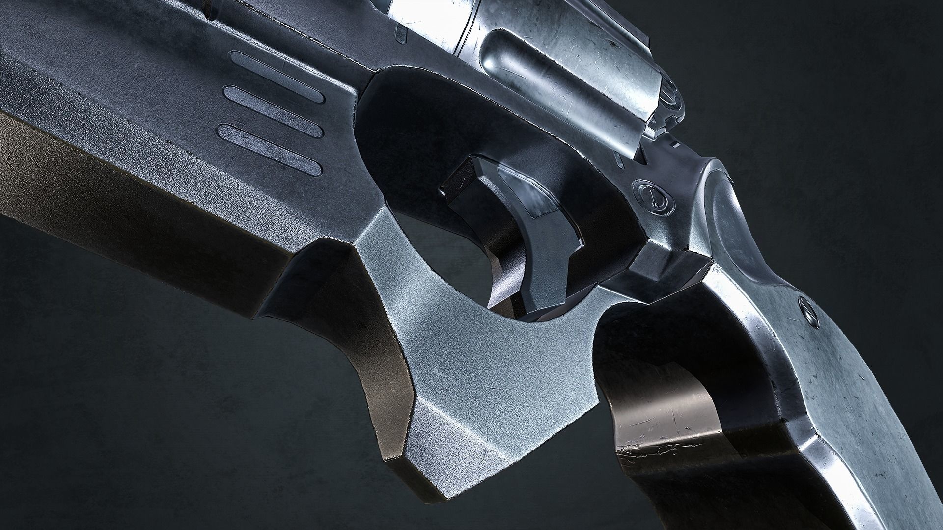 Gun Scifi Holodix - Game Ready Low-poly 3D model_6