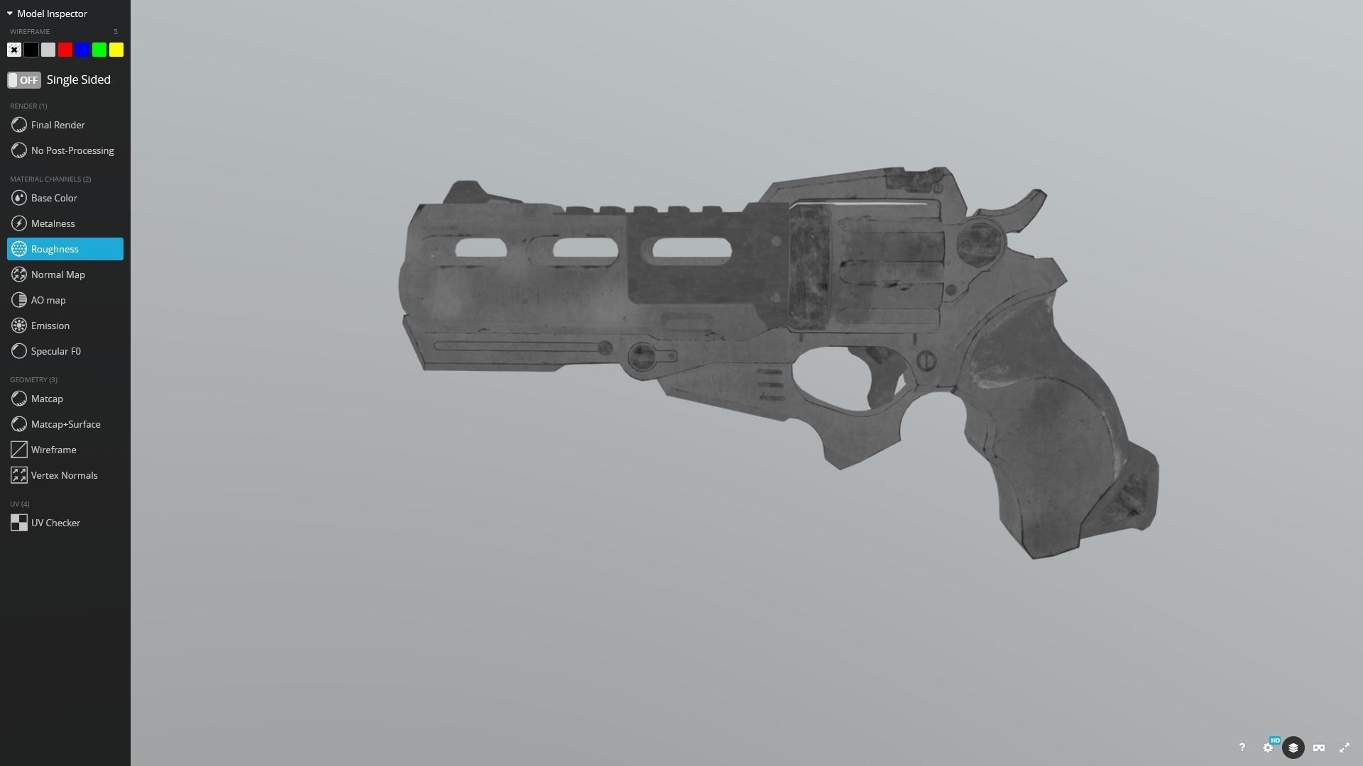 Gun Scifi Holodix - Game Ready Low-poly 3D model_10