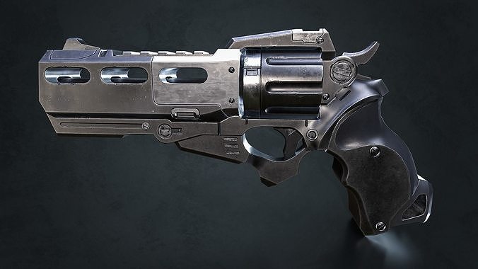 Gun Scifi Holodix - Game Ready Low-poly 3D model