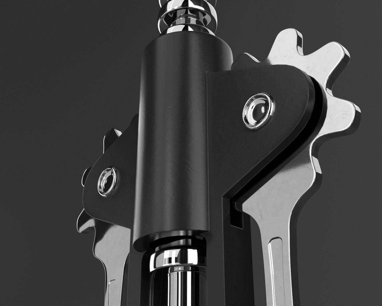 Corkscrew wine Low-poly 3D model_4