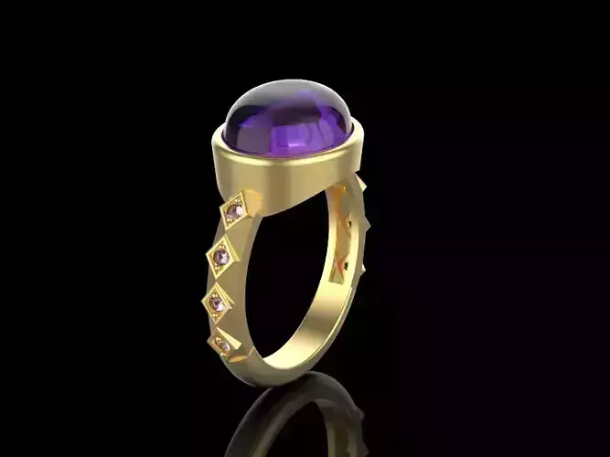 oval men gold silver ring