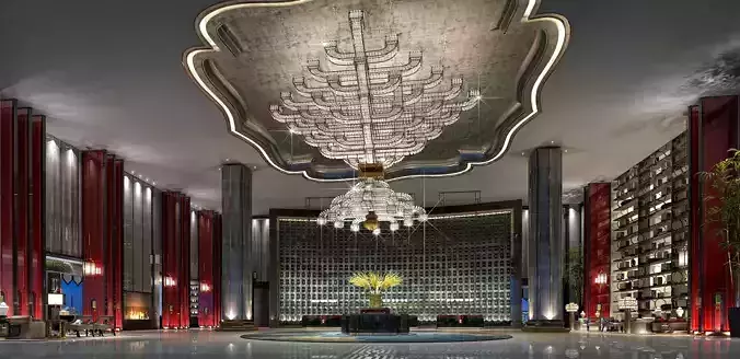 hotel lobby  3D model