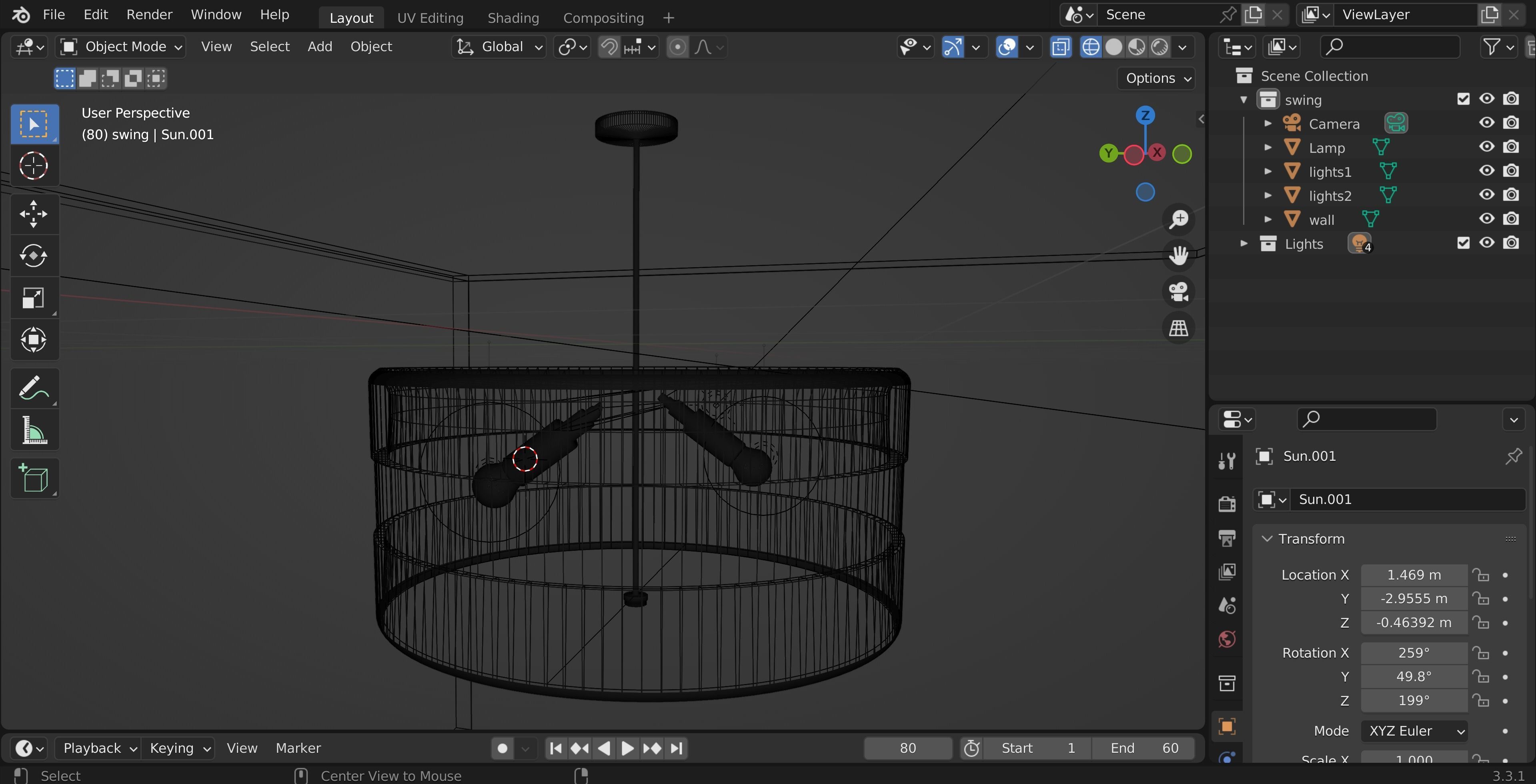 Ceiling lamp Free 3D model_3