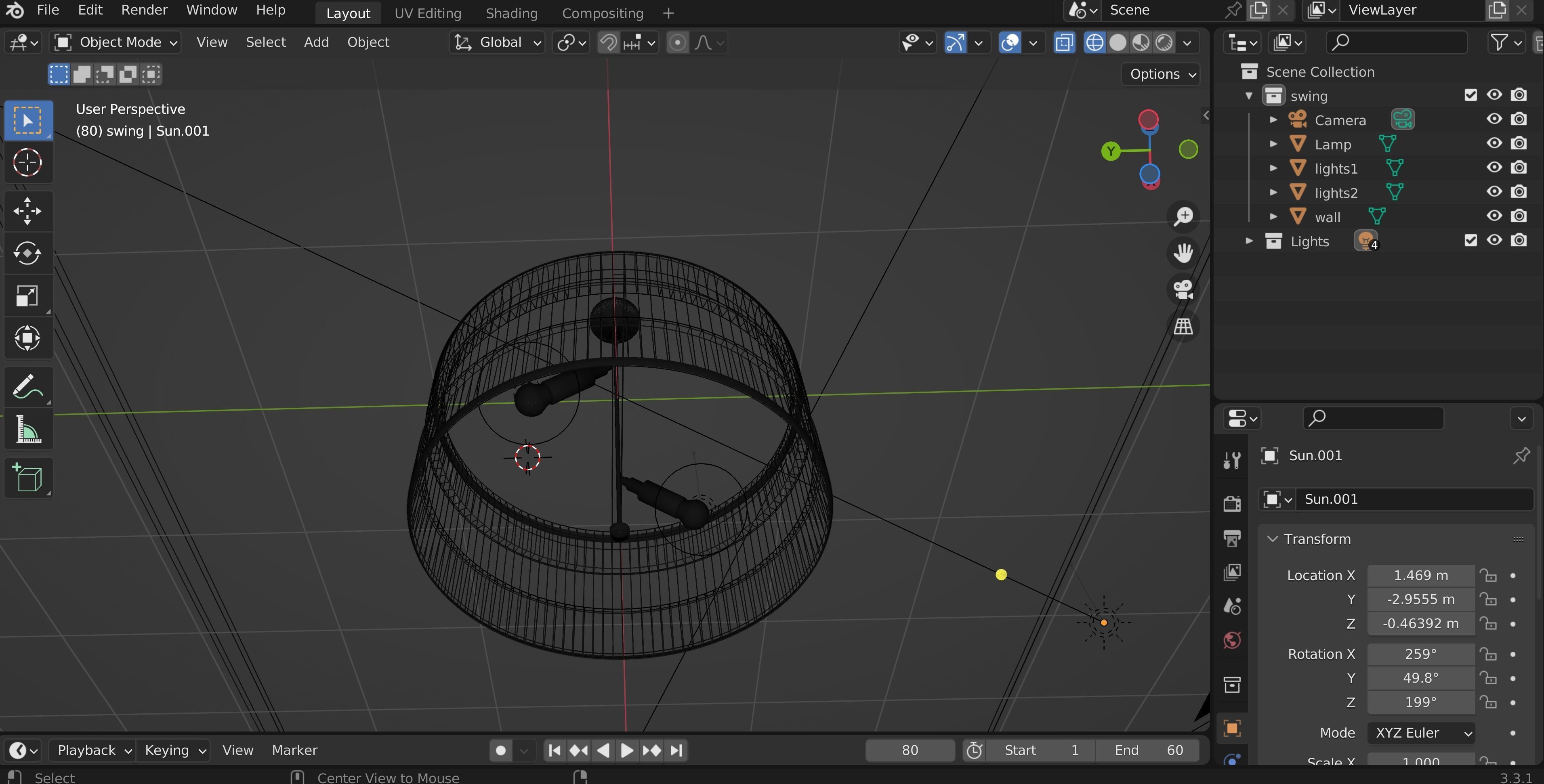 Ceiling lamp Free 3D model_4
