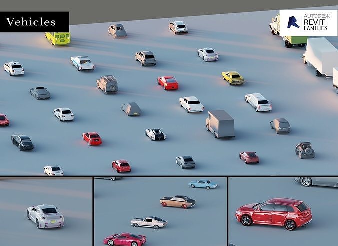 Revit Families Collection Cars and Vehicles 3D model