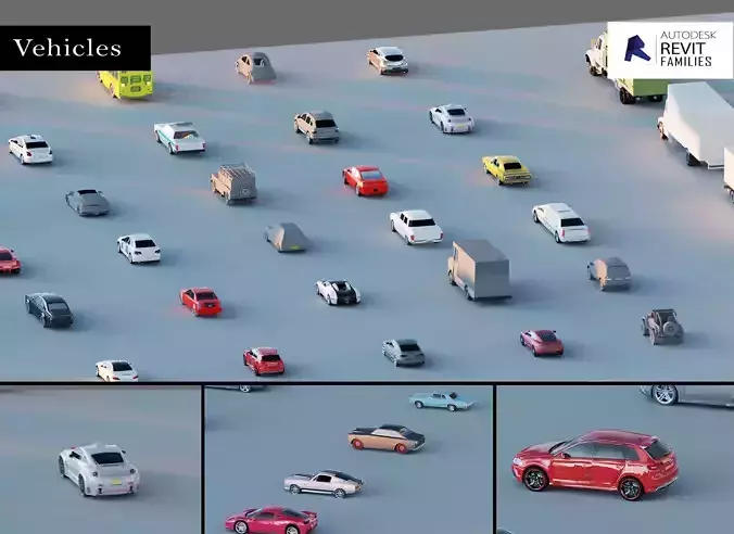 Revit Families Collection Cars and Vehicles 3D model