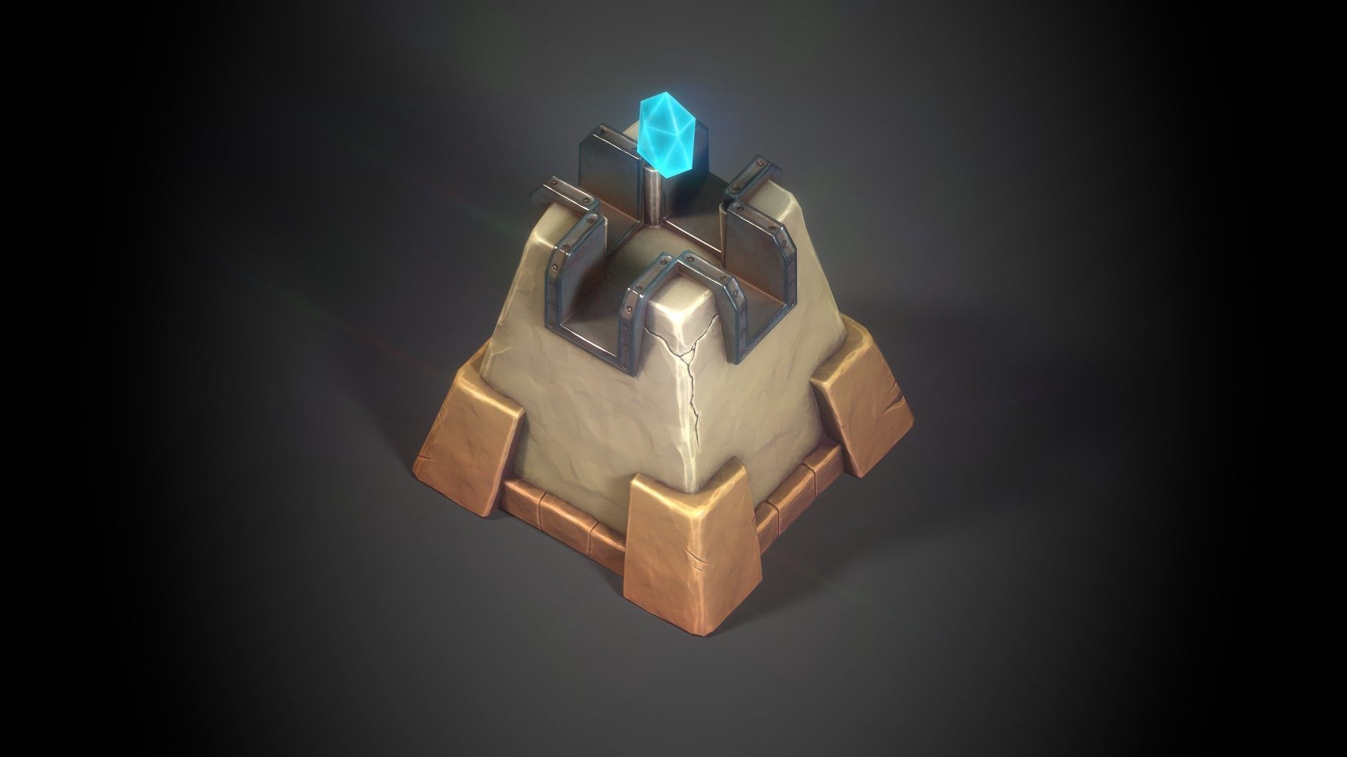 Altar 01 Low-poly 3D model_1