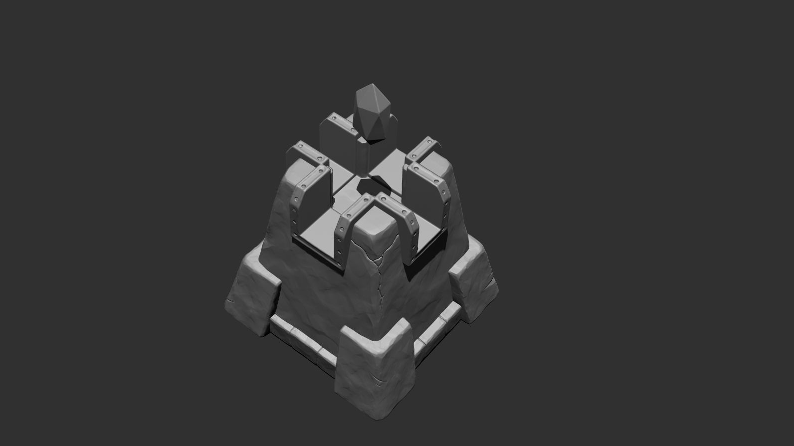 Altar 01 Low-poly 3D model_4