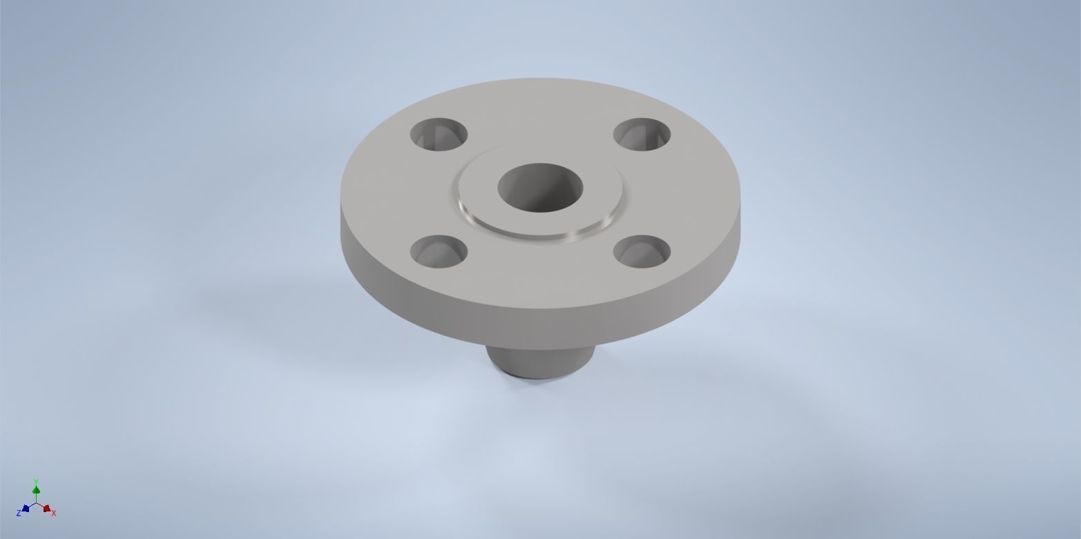 Weld-neck flanges 1 inch ASME-ANSI 3D print model_1