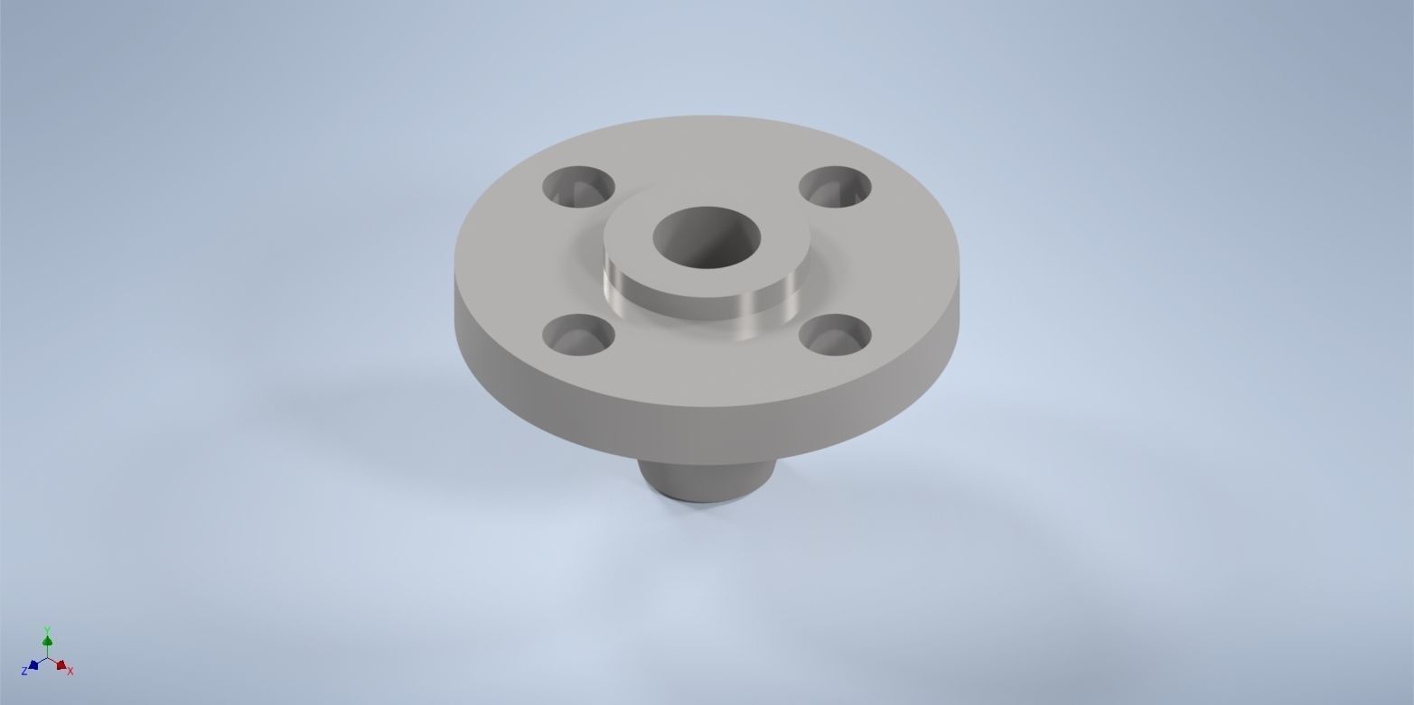 Weld-neck flanges 1 inch ASME-ANSI 3D print model_3