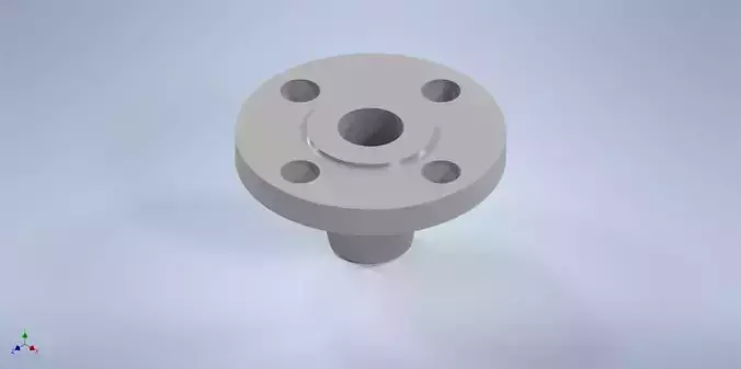 Weld-neck flanges 1 inch ASME-ANSI 3D print model