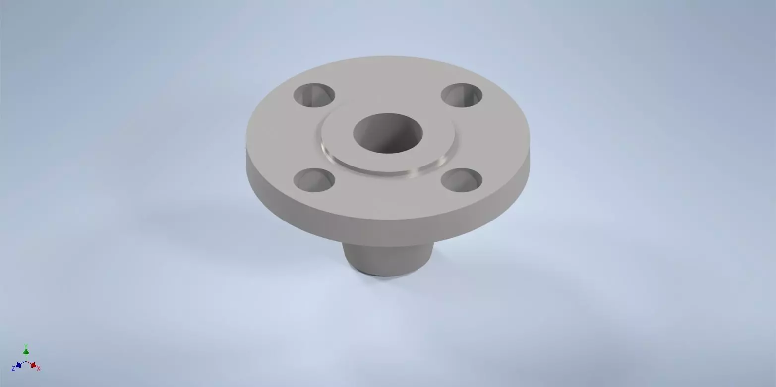 Weld-neck flanges 1 inch ASME-ANSI 3D print model_0