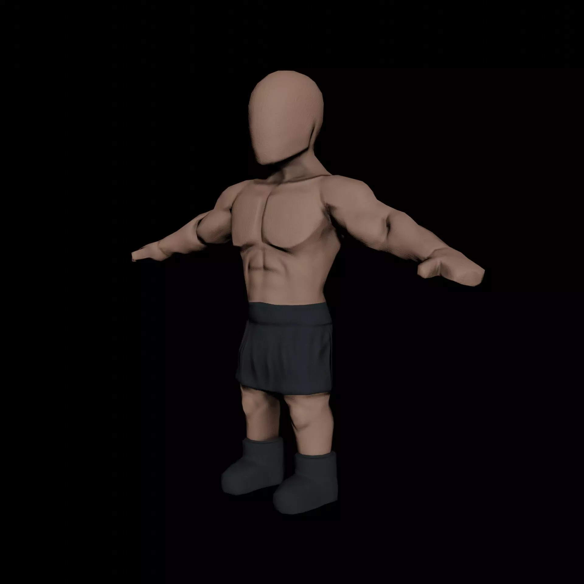 3d character Low-poly 3D model man Low-poly 3D model