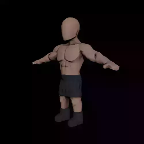 3d character Low-poly 3D model man