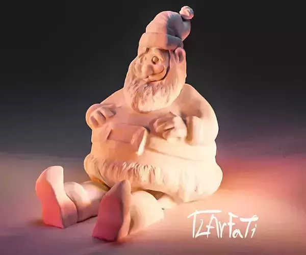 SANTA ARTICULATED XMAS MMU FILE INCLUDED 3D print model