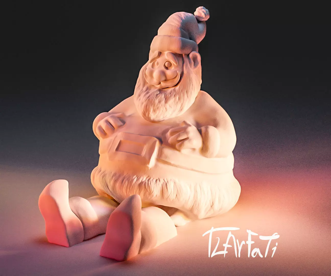 SANTA ARTICULATED XMAS MMU FILE INCLUDED 3D print model_0