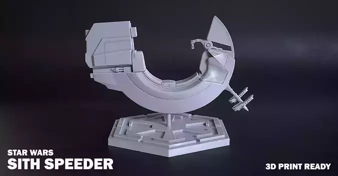 Sith Speeder - Star Wars - 3D Print Ready 3D print model
