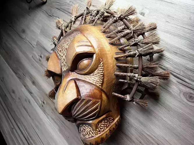 The Lion King Musical Mufasa Mask Head Mufasa Maske Kopf 3D print model