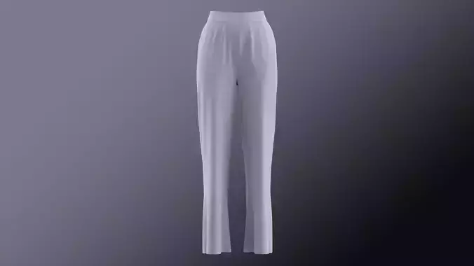 Women Stretch Bell Bottom Trousers 3D model