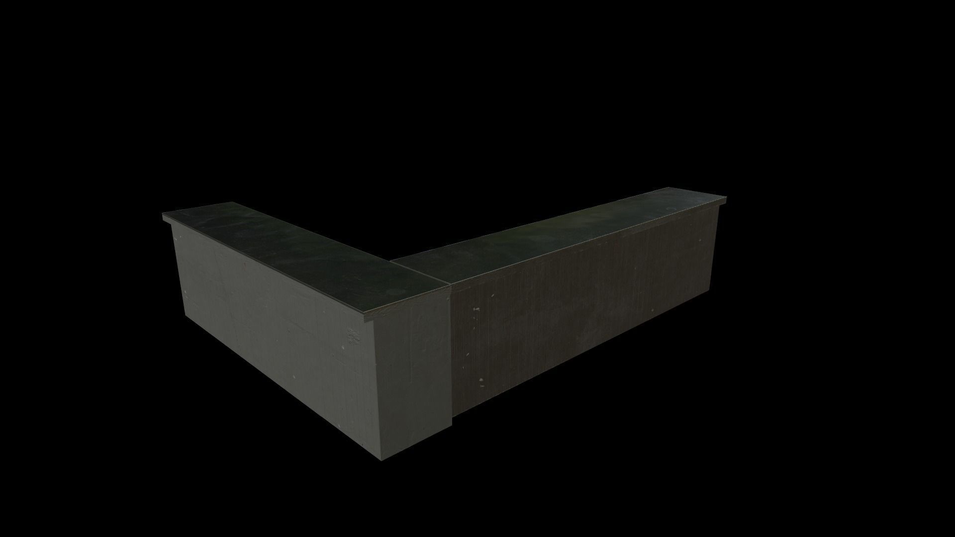 Old counters Low-poly 3D model_1