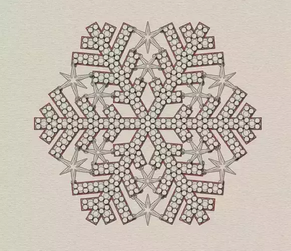 snowflake necklace 3D print model