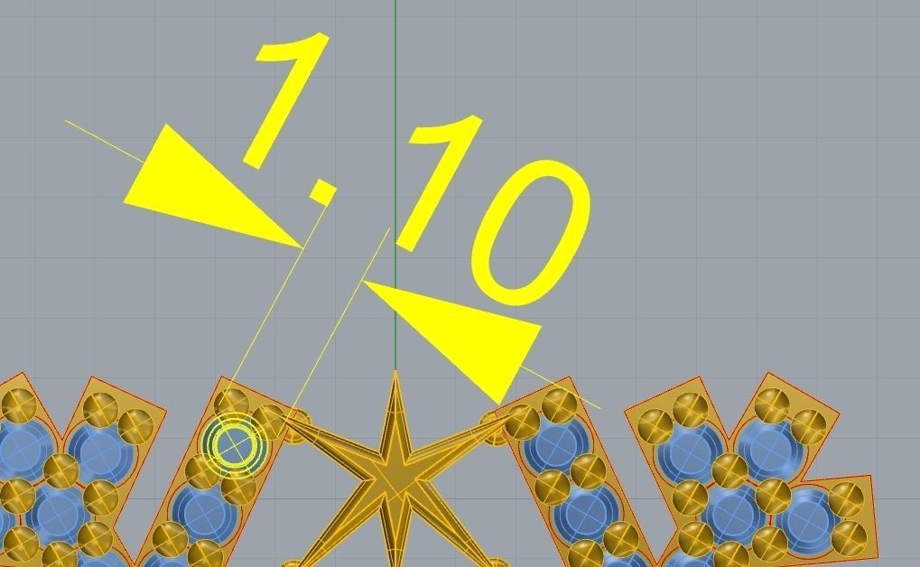 snowflake necklace 3D print model_3