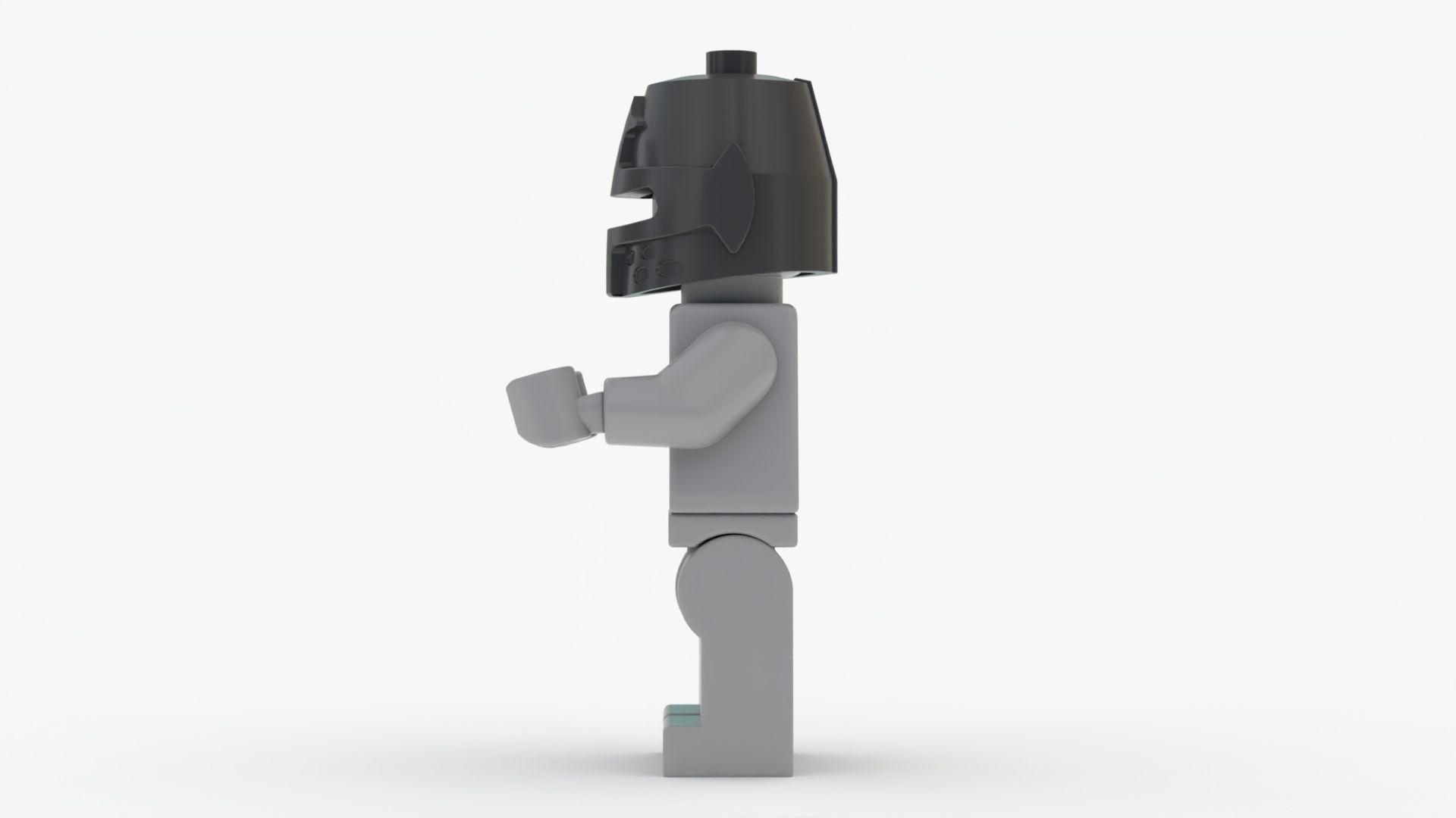 Lego matchable knight helmet Low-poly 3D model_2