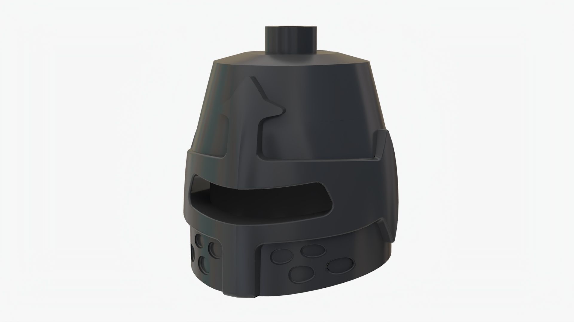 Lego matchable knight helmet Low-poly 3D model_5