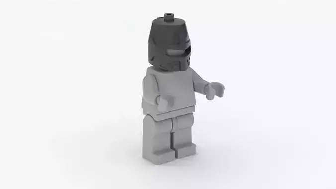 Lego matchable knight helmet Low-poly 3D model