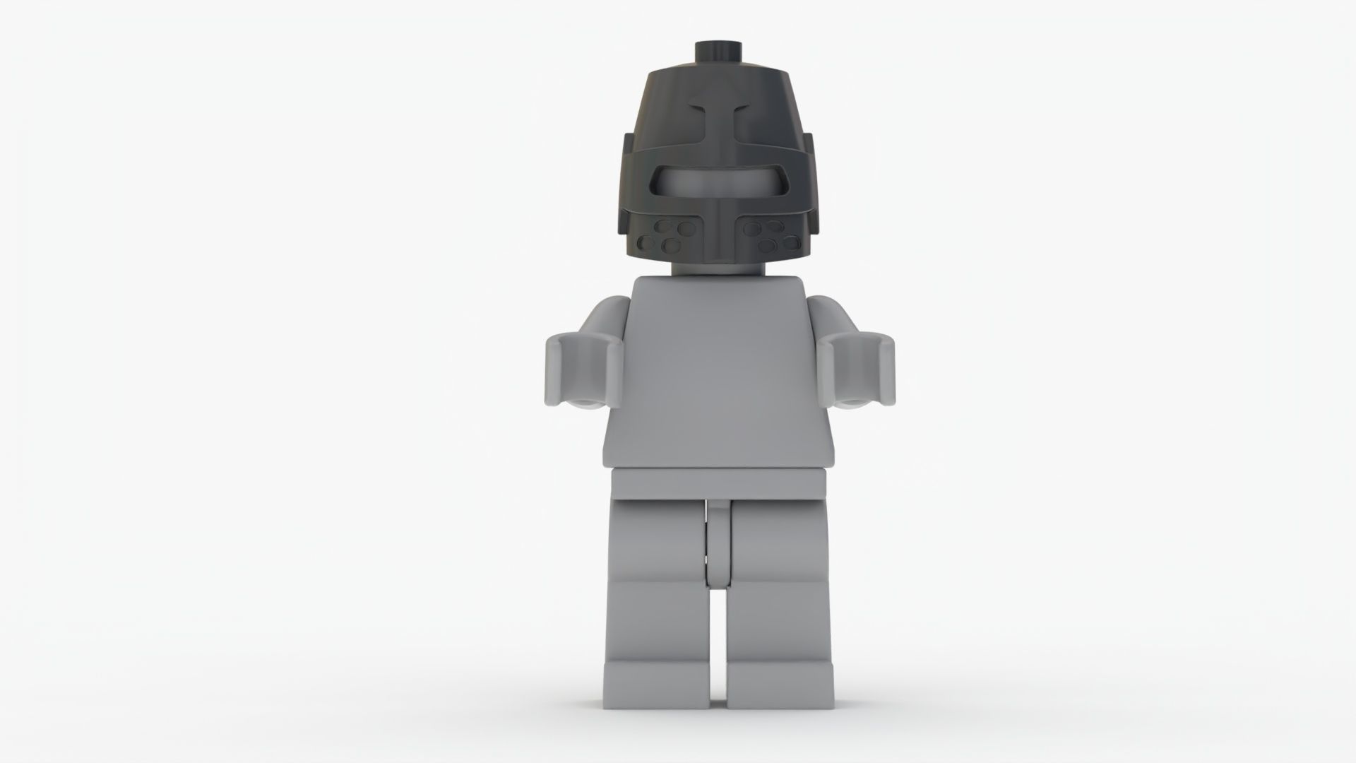 Lego matchable knight helmet Low-poly 3D model_1