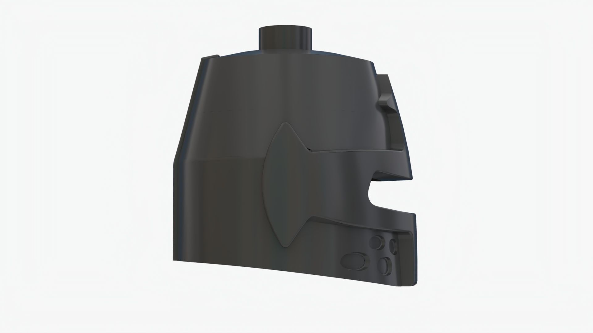 Lego matchable knight helmet Low-poly 3D model_6