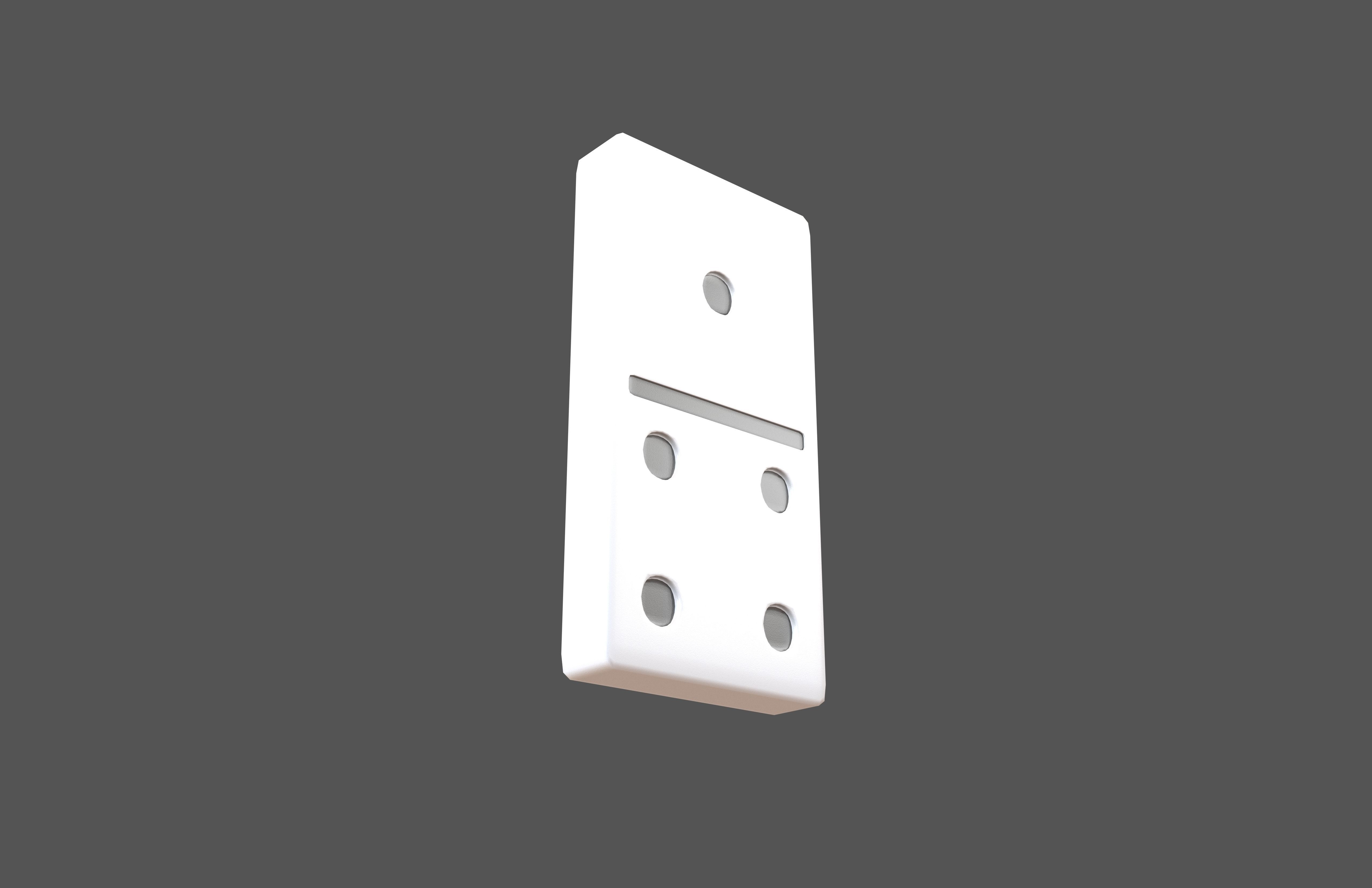 Dominoes V2 Pack 01 Low-poly 3D model_4