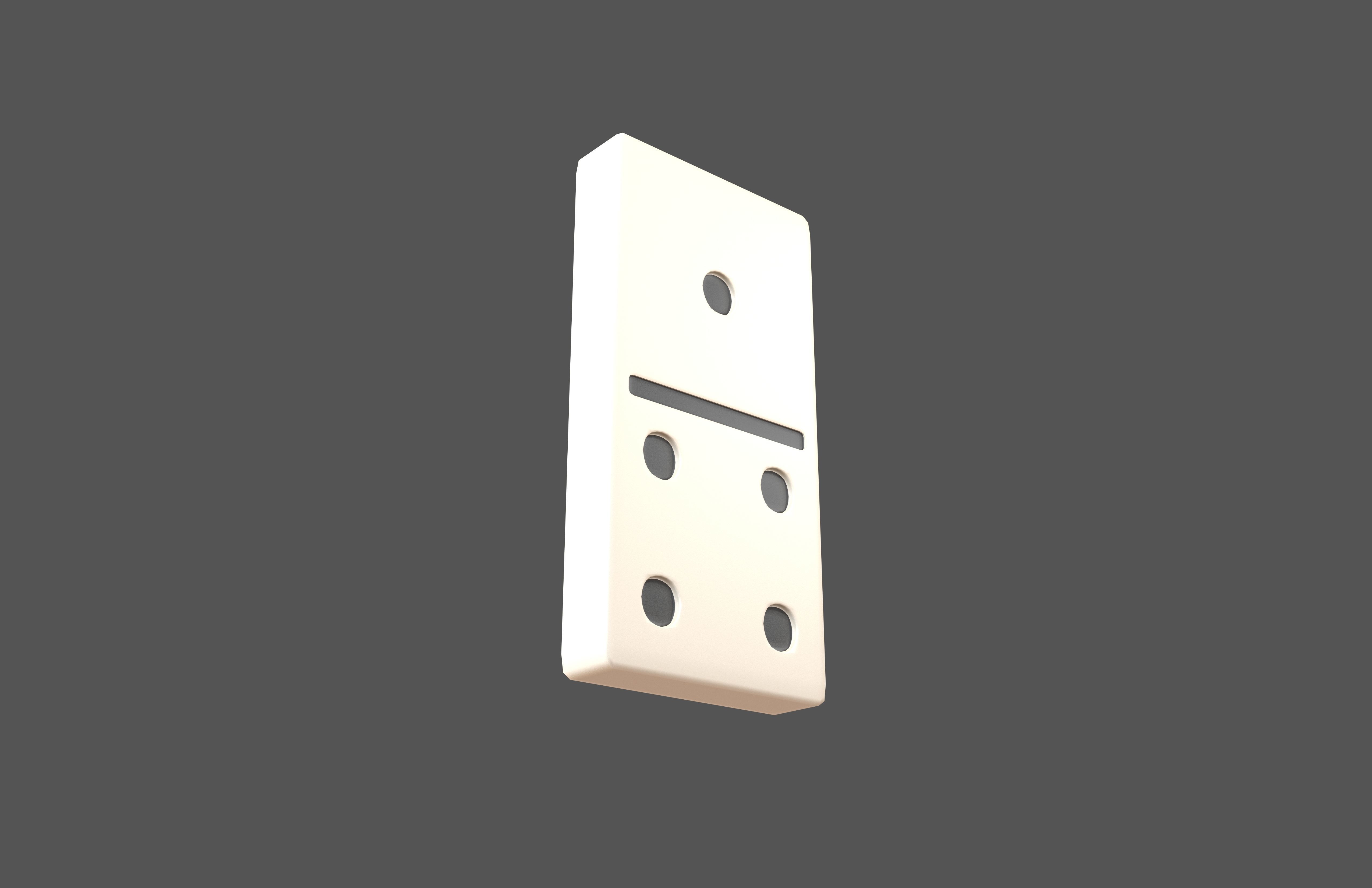 Dominoes V2 Pack 01 Low-poly 3D model_19