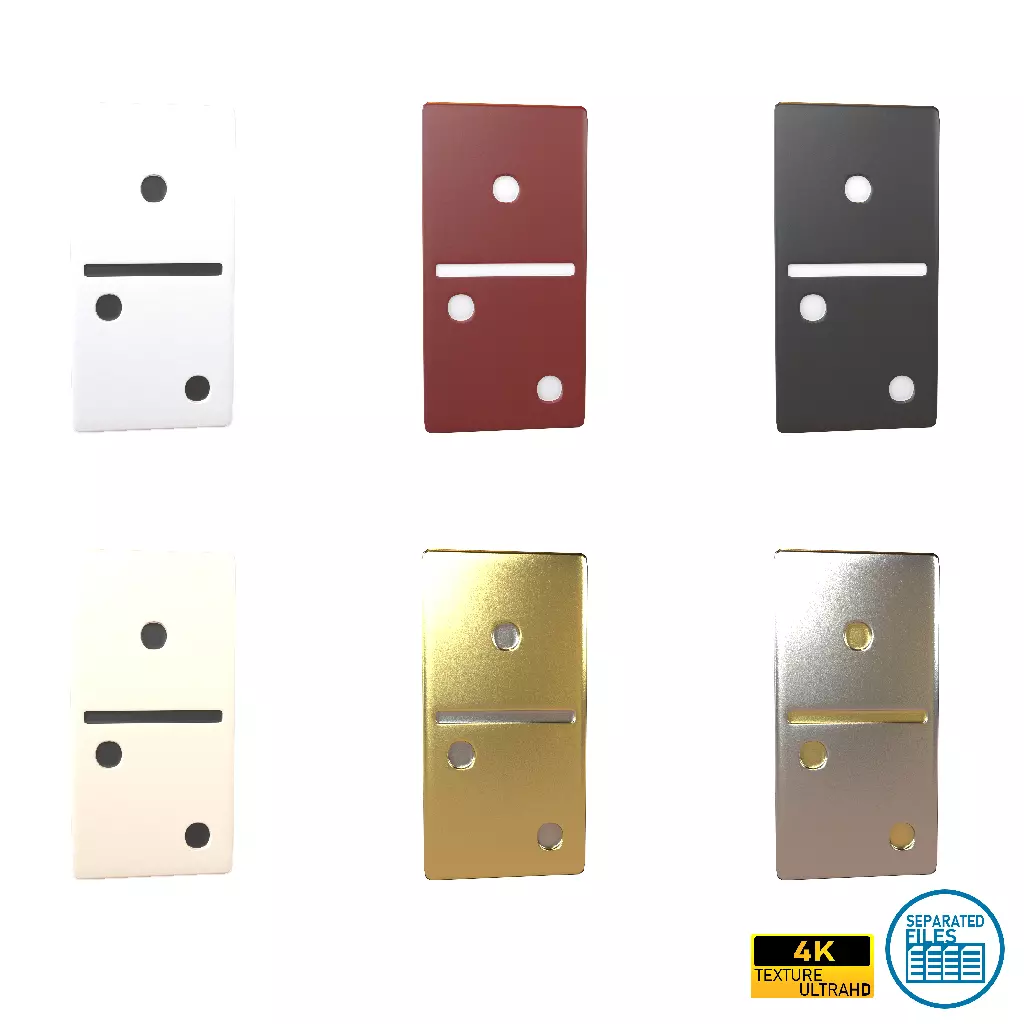 Dominoes V3 Pack 01 Low-poly 3D model