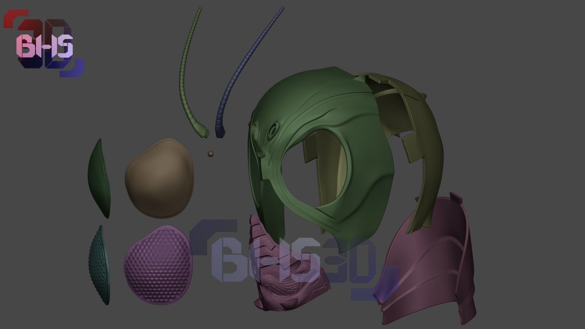 KR Blacksun Helmet 3D print model_6