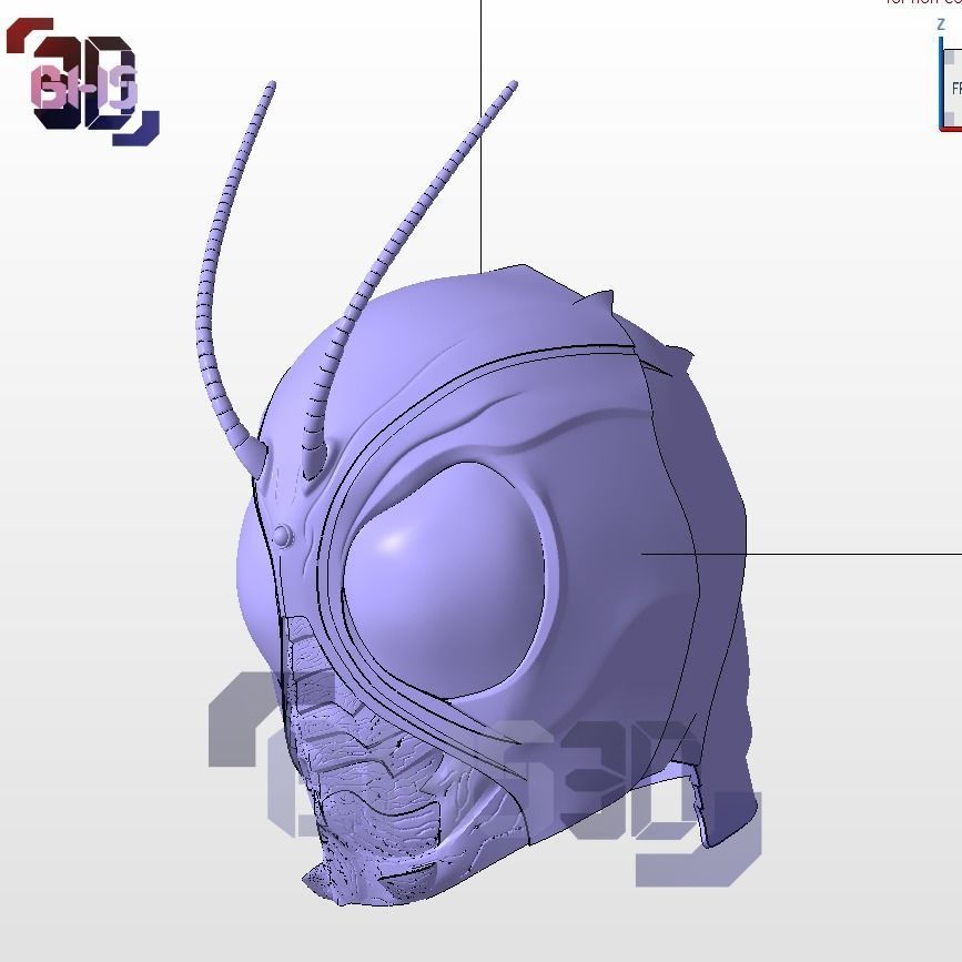 KR Blacksun Helmet 3D print model_8