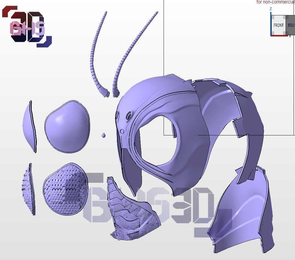 KR Blacksun Helmet 3D print model_9