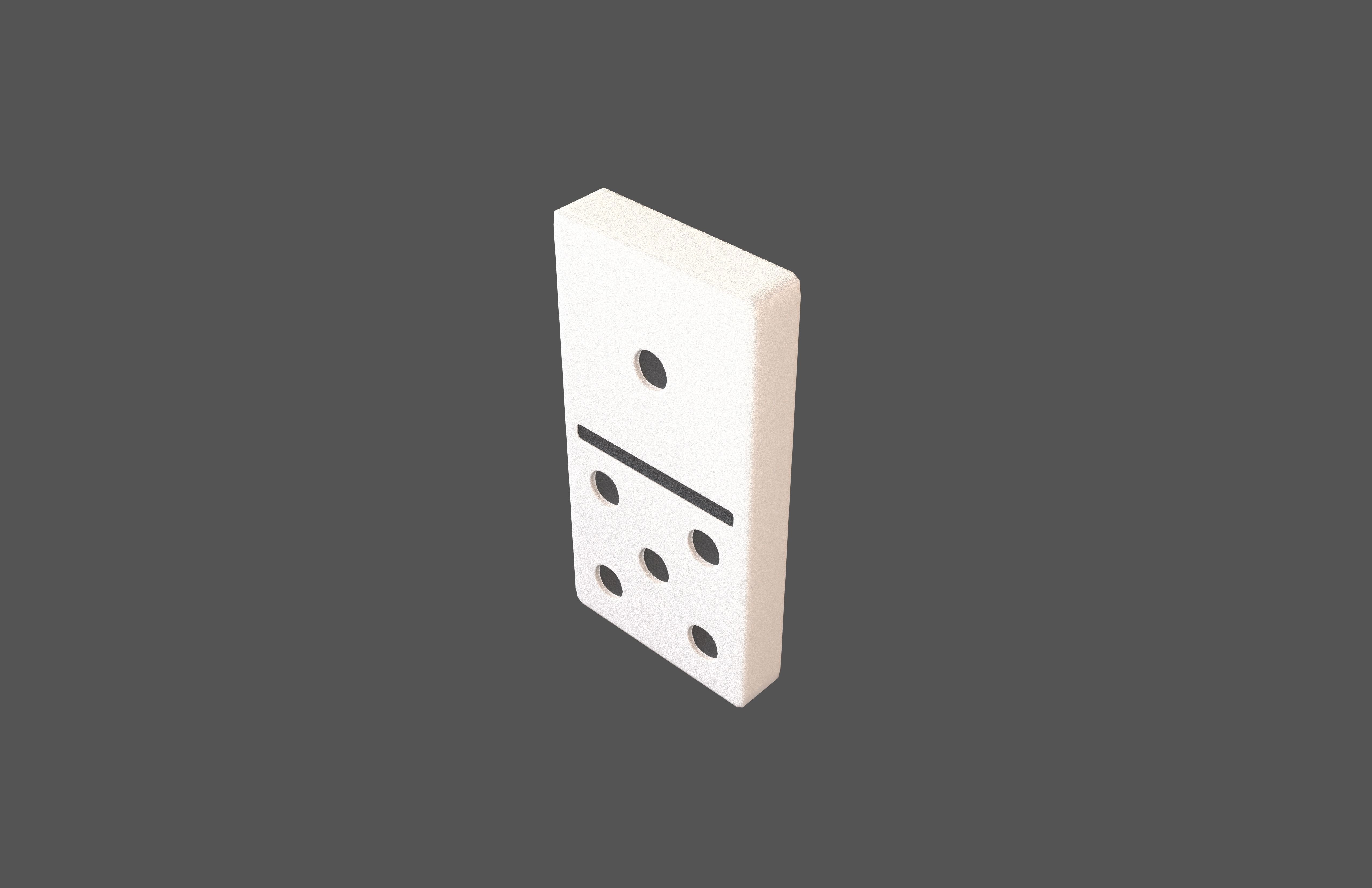 Dominoes V4 Pack 01 Low-poly 3D model_15