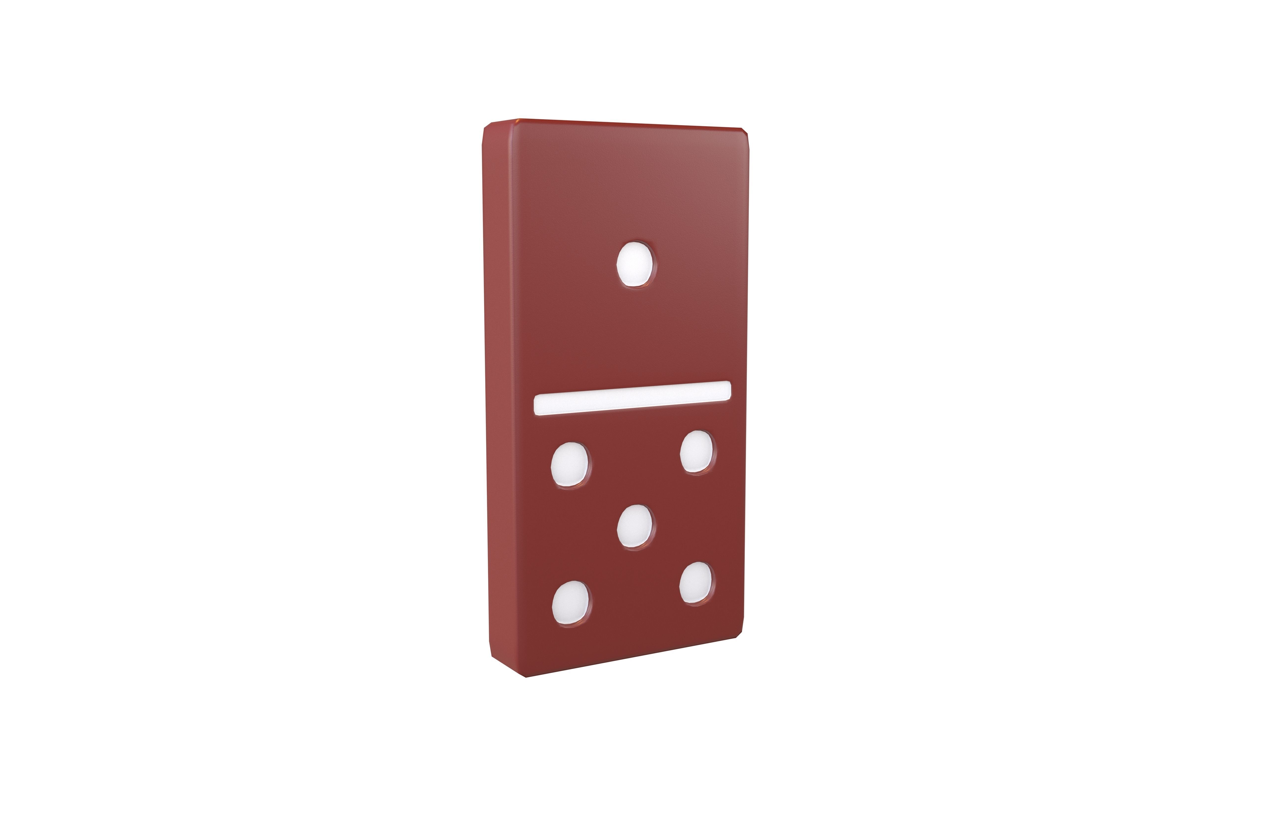 Dominoes V4 Pack 01 Low-poly 3D model_12