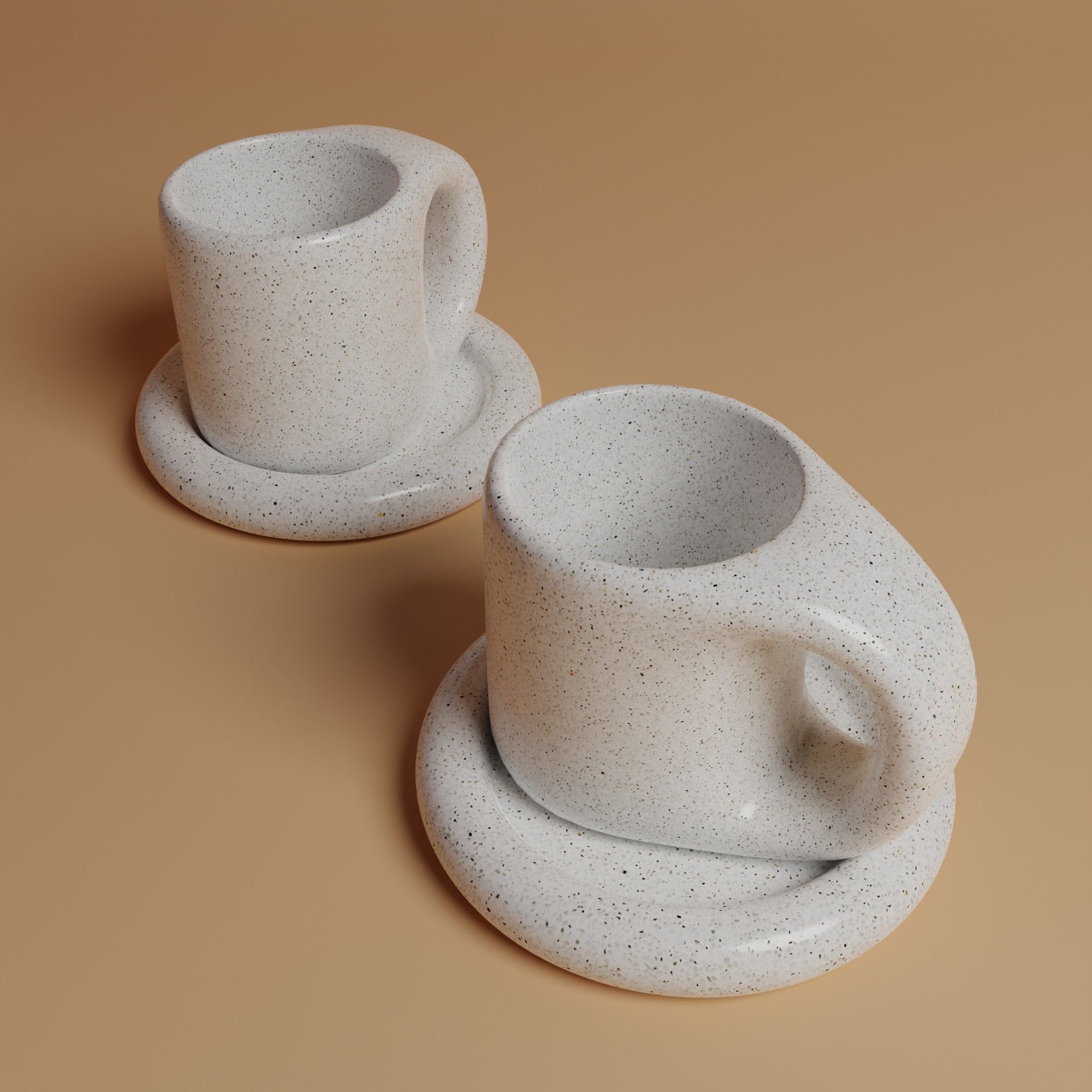 Decoration - Mug Terrazzo Free low-poly 3D model_1