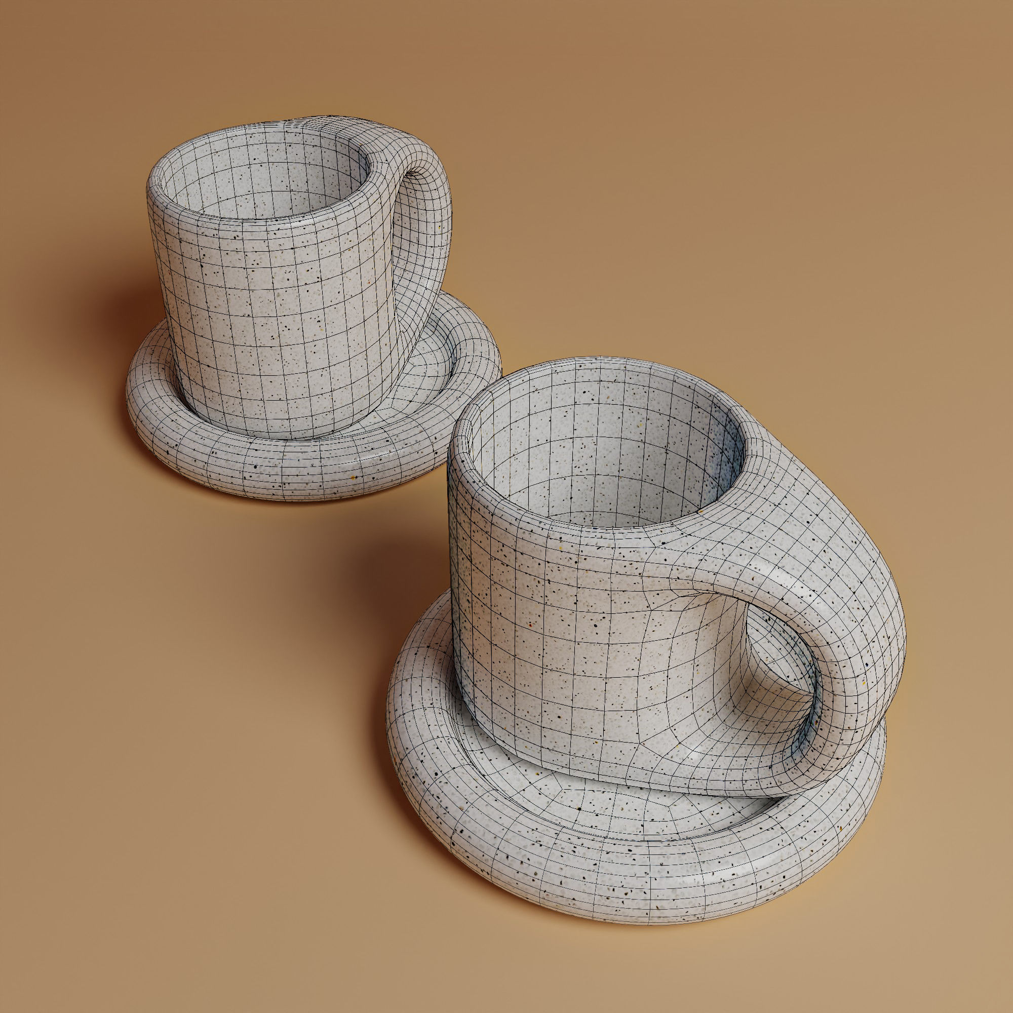 Decoration - Mug Terrazzo Free low-poly 3D model_2