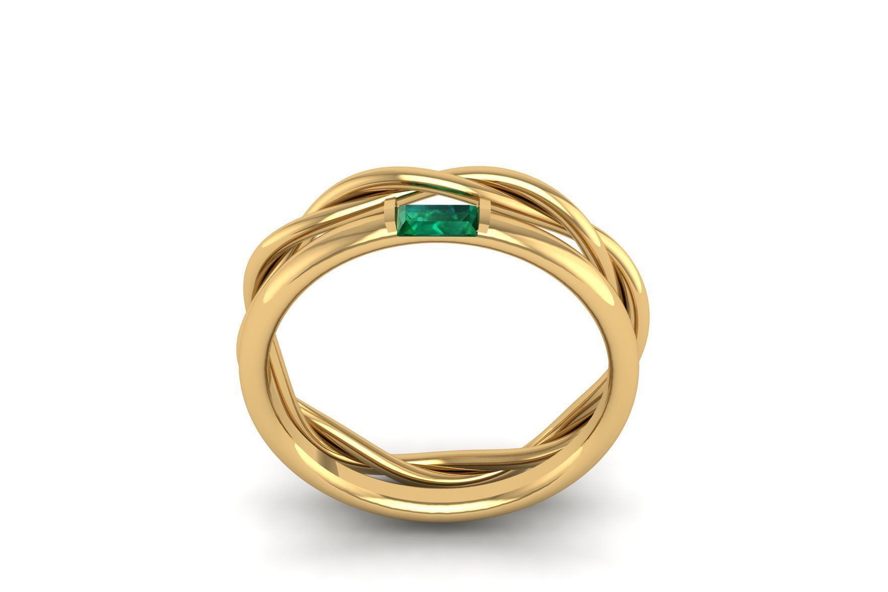 Baguette Ring R 182 3D print model_2