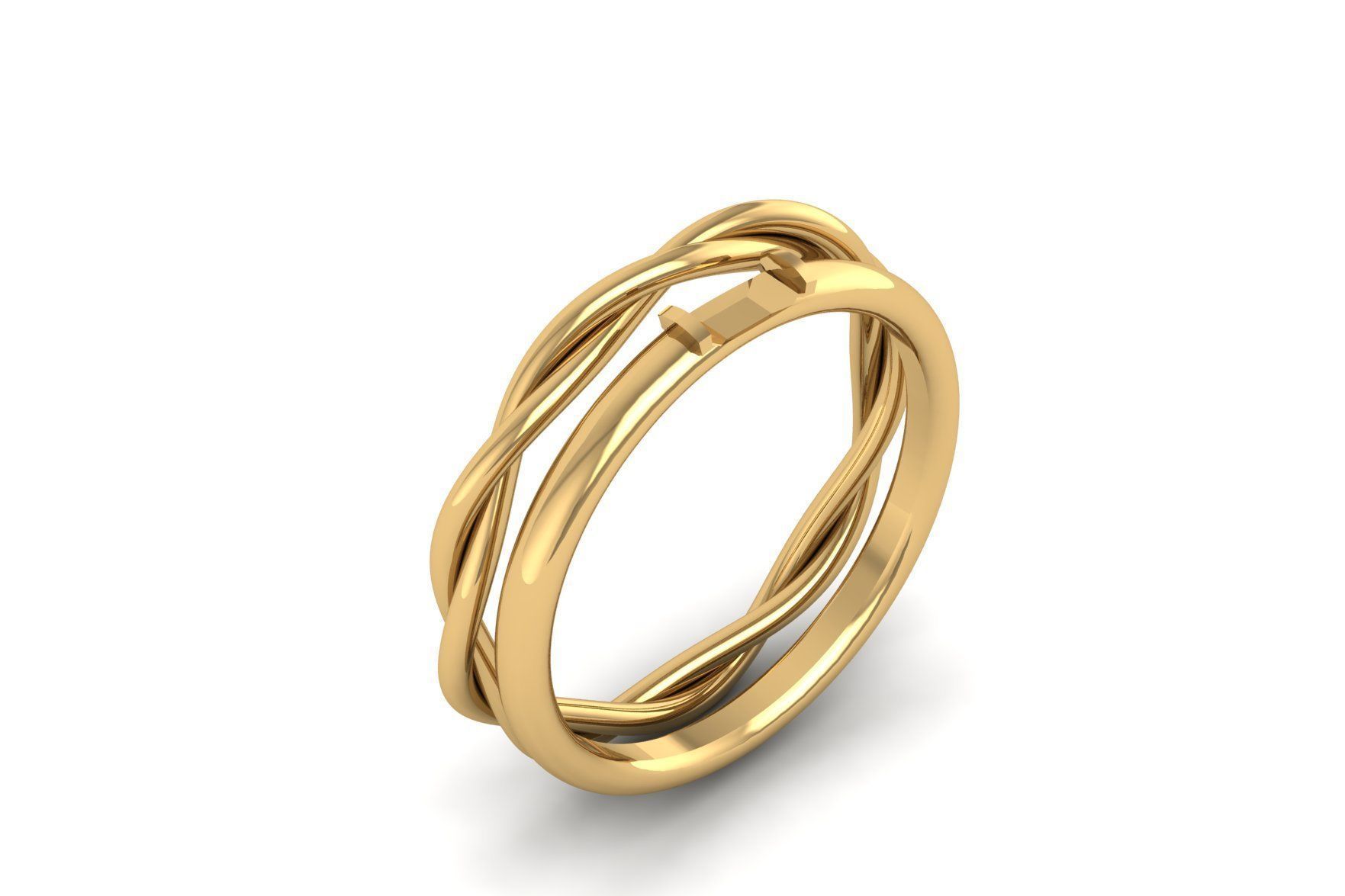 Baguette Ring R 182 3D print model_3