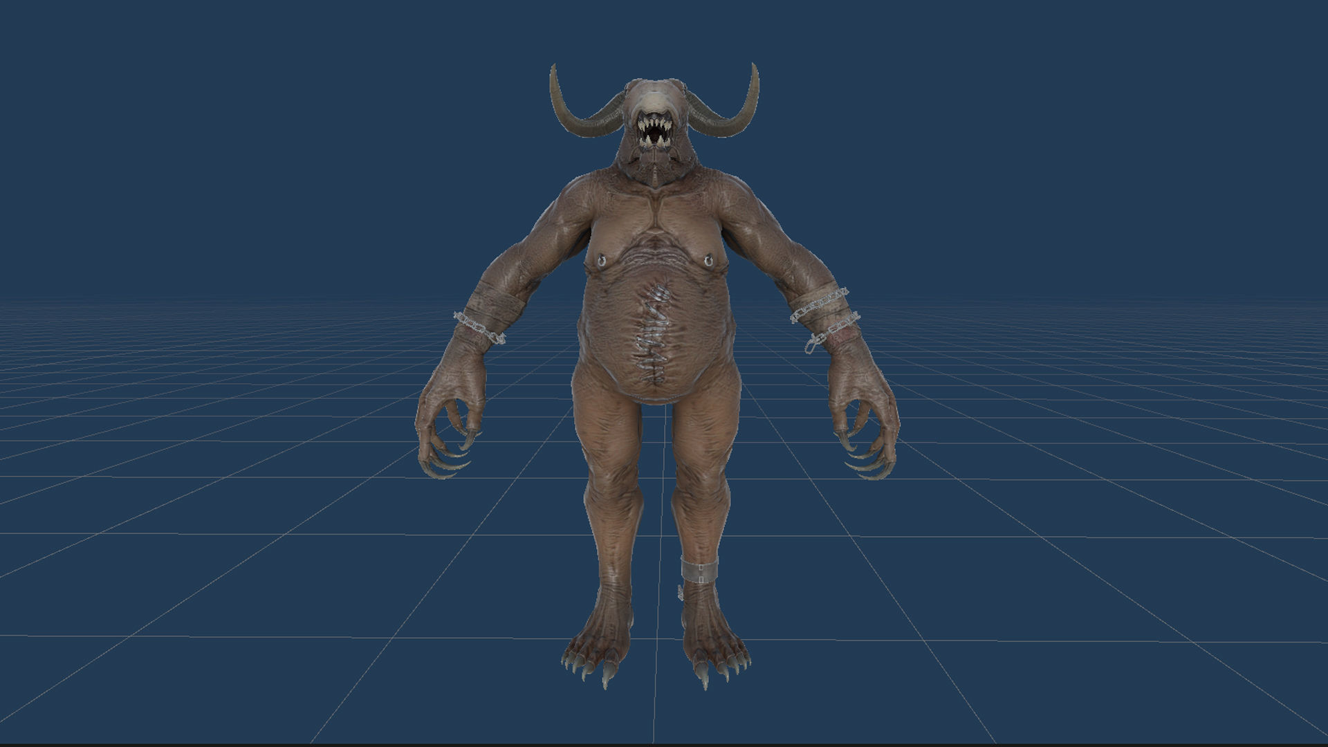 Fat Demon Low-poly 3D model_23