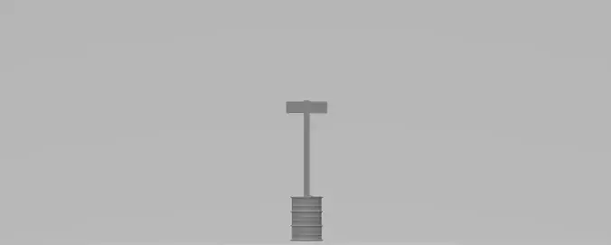 Oil barrel with cartel  2 3D print model