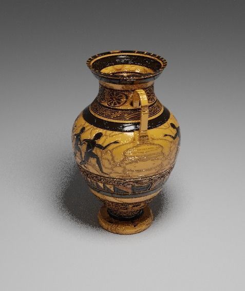 Greek Jar Low-poly Low-poly 3D model_10