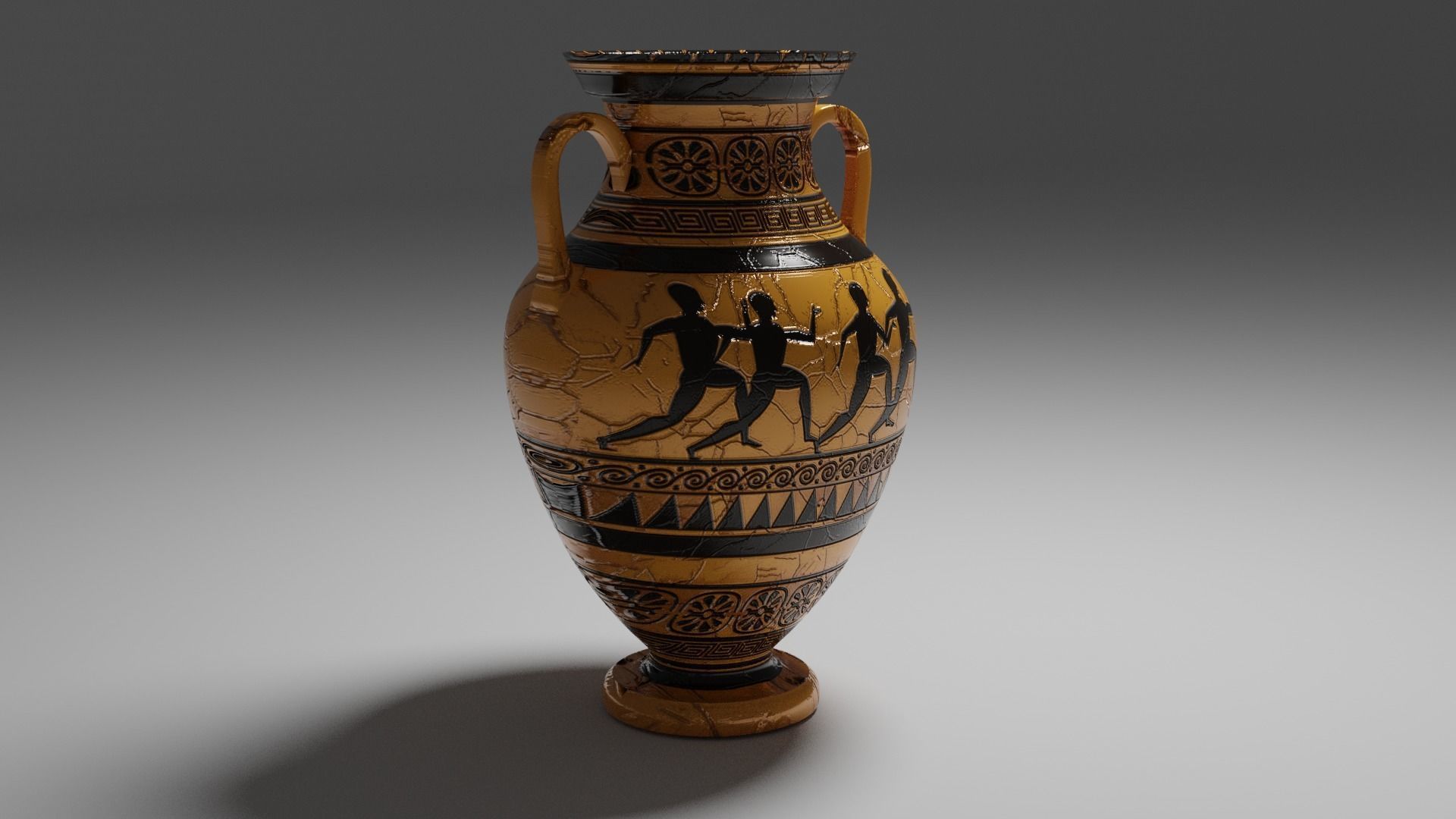 Greek Jar Low-poly Low-poly 3D model_3
