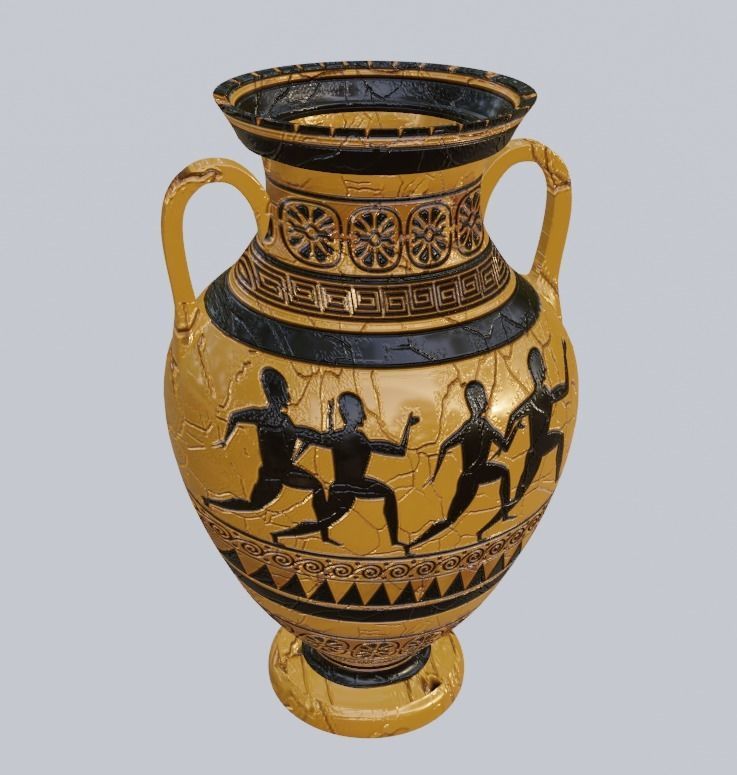 Greek Jar Low-poly Low-poly 3D model_8