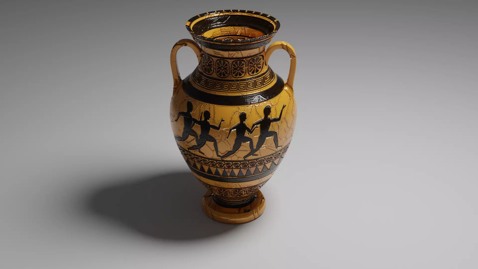 Greek Jar Low-poly Low-poly 3D model_0