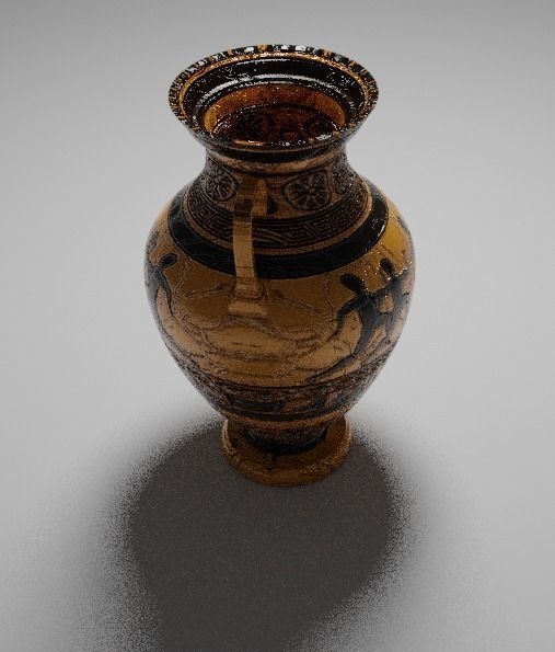 Greek Jar Low-poly Low-poly 3D model_4